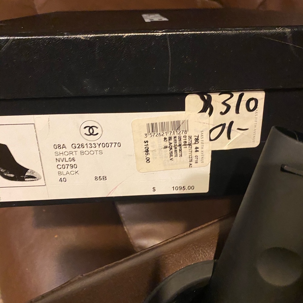 Chanel size 10 ankle boots with metal small repair